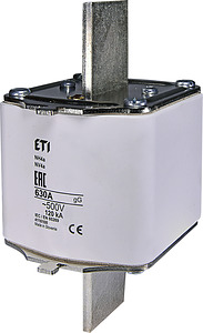 WKŁADKA TOPIKOWA NH - ZWŁOCZNA NH4A GG 630A/500V - 004116108 - ETI