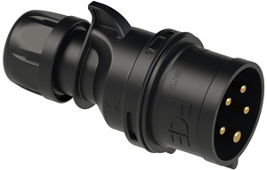 Wtyczka czarna 32 A 5B IP44 400 V. - 025-6x - PCE