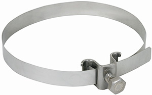 WSPORNIK DO DRUTU 6-8 MM Z OBEJMĄ PV DO RURY SPUSTOWEJ 50-150 MM, STAL NIERDZEWNA NIRO. - 200039 - DEHN