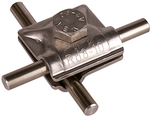 ZACISK UNIWERSALNY MV DO DRUTU 8-10 MM, STAL NIERDZEWNA NIRO. - 390059 - DEHN