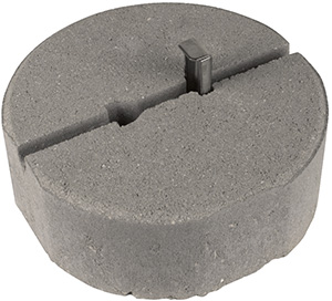 PODSTAWA BETONOWA Z KLINEM, B55 8,5 KG, FI 240 MM BES 8.5KG KT10 16 D240 SET. - 102075 - DEHN