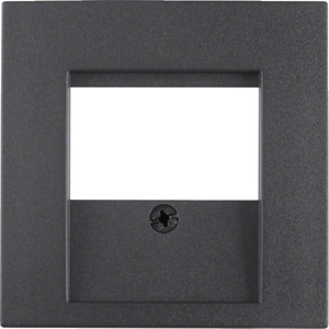 ELEMENT CENTRALNY DO GNIAZDA TAE I GŁOŚNIKOWEGO ANTRACYT MAT B.3/B.7  - 6810331606 - HAGER - BERKER