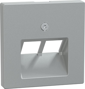 Płytka cent. gniazd 2xRJ45, ALU, SYS, M - 298060 - SCHNEIDER ELECTRIC