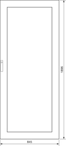 DRZWI TRANSPARENTNE DO OBUDOWY IP41 RAL7035 2000X850 (WXS). - FZ223XW - HAGER