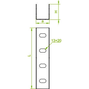 Łącznik ceownika LCM40H60 1,50 mm - 668000 - BAKS