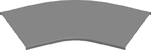 Pokrywa kolanka 45&deg; z zamk. PZKKZMC50 2,00 mm - 304905 - BAKS