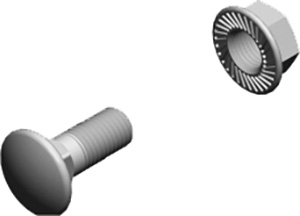 Śruba z łbem grzybowym SGKM6x20  - 903100 - BAKS