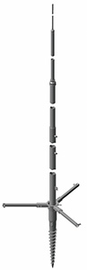 MASZT ODGROMOWY SKŁADANY 8000 MM, WKRĘCANY W GRUNT, ST/TZN-AL. - 103123 - DEHN