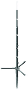 MASZT ODGROMOWY SKŁADANY 6000 MM, WKRĘCANY W GRUNT, ST/TZN-AL. - 103121 - DEHN