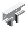 Trójnik kanału naściennego TSKS130H68 1,00 mm - 960513 - BAKS