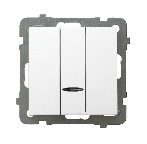 ŁĄCZNIK POTRÓJNY PODŚWIETLANY AS - ŁP-13GS/m/00 - OSPEL