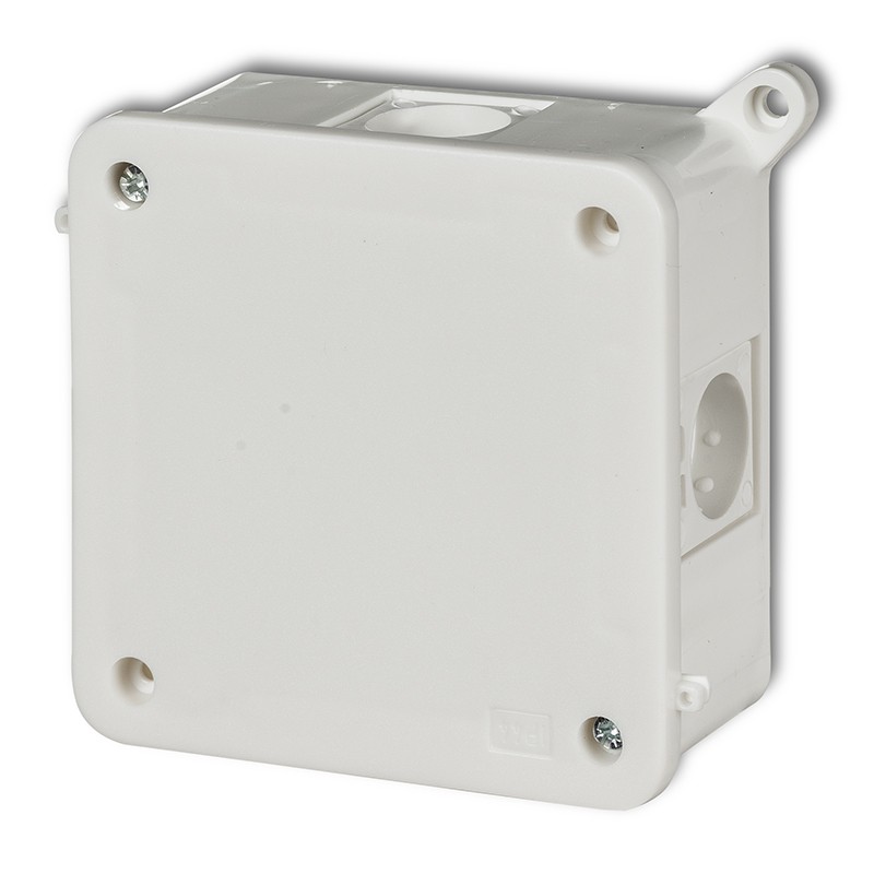 Puszka instalacyjna hermetyczna bez złączek 100x100mm ; biała - PHS-5 - KARLIK