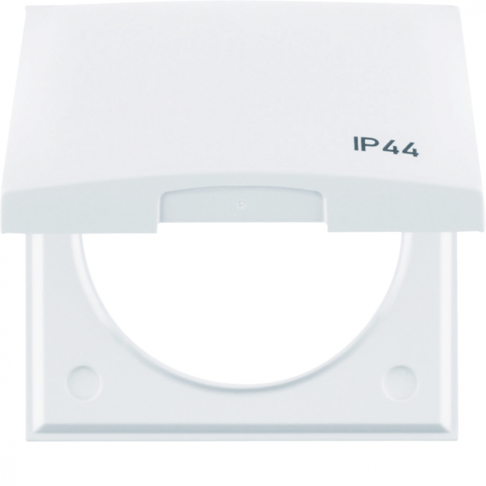 RAMKA Z POKRYWĄ I NADRUKIEM "IP44" BIAŁY POŁYSK INTEGRO - 818282599 - HAGER