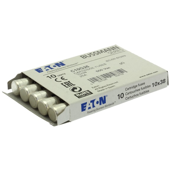 WKŁADKA BEZPIECZNIKOWA 10X38MM 25A GG ZWŁOCZNA - C10G25 - EATON