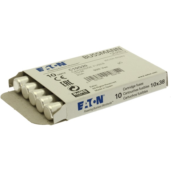 WKŁADKA BEZPIECZNIKOWA 10X38MM 20A GG ZWŁOCZNA - C10G20 - EATON