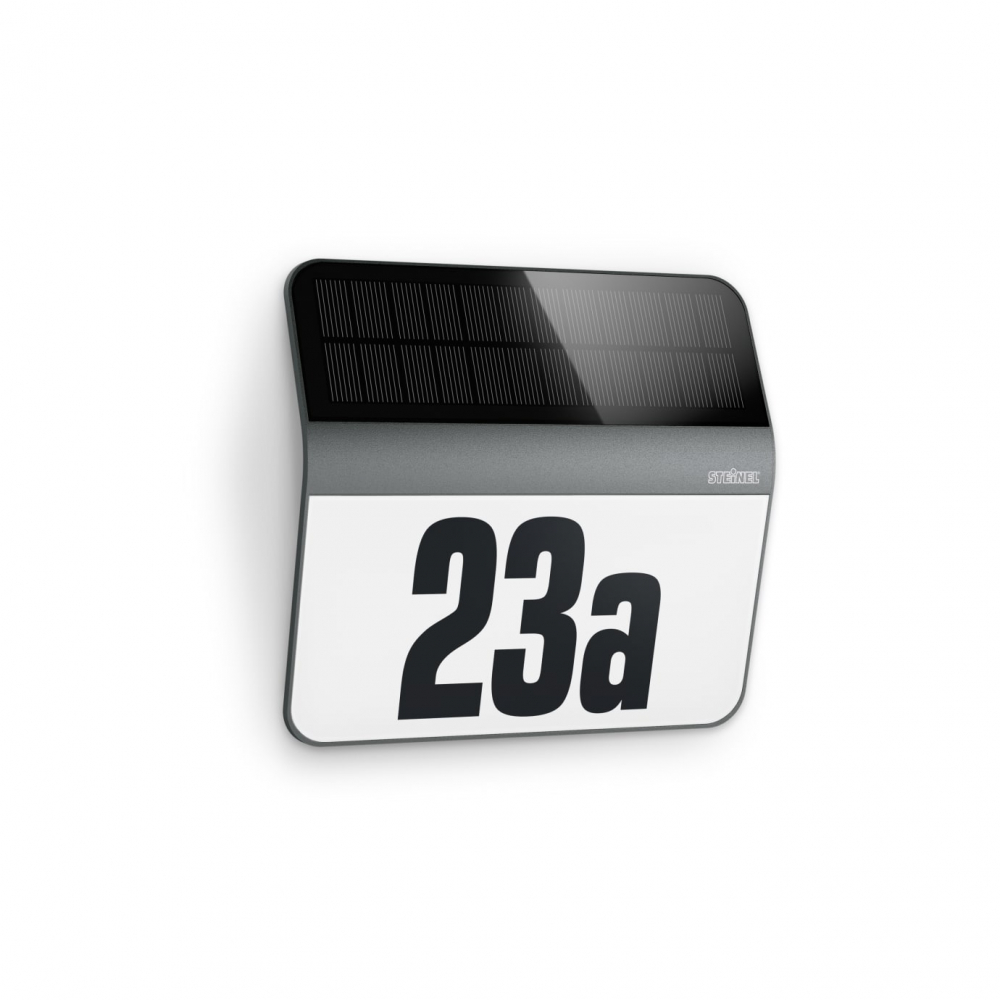 OPRAWA SOLARNA LED, NUMER DOMU, Z CZUJNIKIEM ZMIERZCHU, XSOLAR LH-N, ANTRACYT - ST035730 - STEINEL