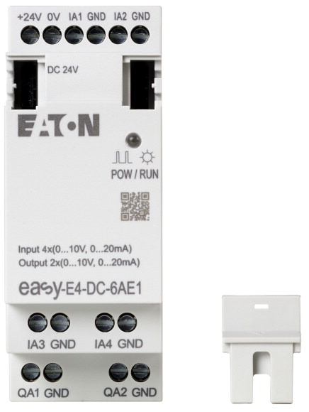 EASY-E4-DC-6AE1 EASYE4 ROZSZERZENIE 24VDC, 4AI, 2AO (0/4..20MA/0..10VDC) - 197223 - EATON