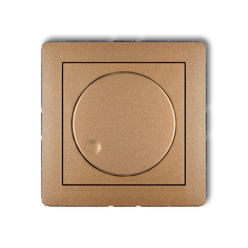 Mechanizm elektronicznego regulatora oświetlenia przyciskowo-obrotowego do lamp LED-złoty metalik - 8DRO-2 - KARLIK