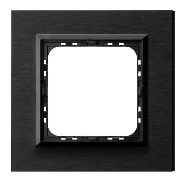 RAMKA POJEDYNCZA ALUMINIUM 4MM SZCZOTKOWANY ANTRACYT SONATA - R-1RAC/64/25 - OSPEL