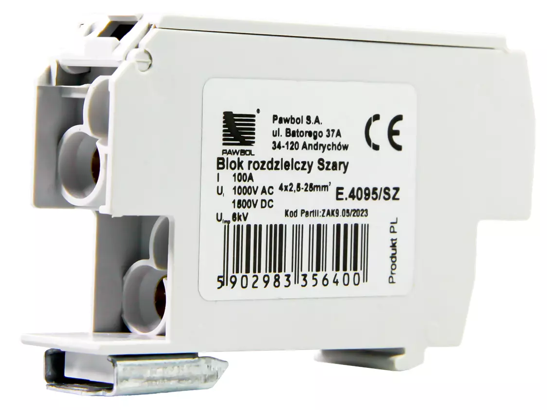 Blok rozdzielczy 4x2,5-25/4x2,5-25/SZ - E.4095/SZ - PAWBOL