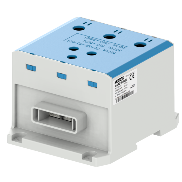 OTL300-3B niebieski 3xAl/Cu 95-300mm2/6x1x40 1000V AC/1500V DC Zacisk uniwersalny do szyn elastycznych - MAA3300B20 - MOREK