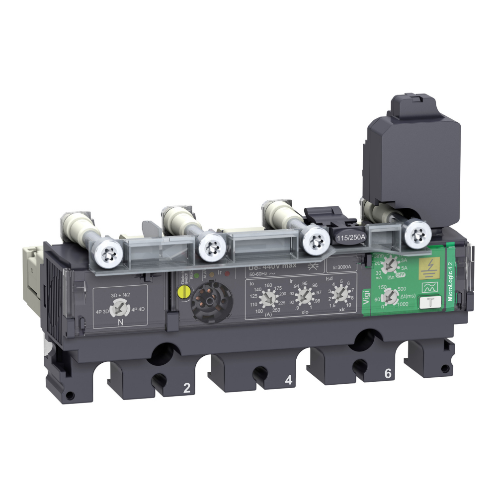 ComPacT NSX, wyzwalacz MicroLogic 4.2 Vigi, 100A, 4p 4d - C1044V100 - SCHNEIDER ELECTRIC