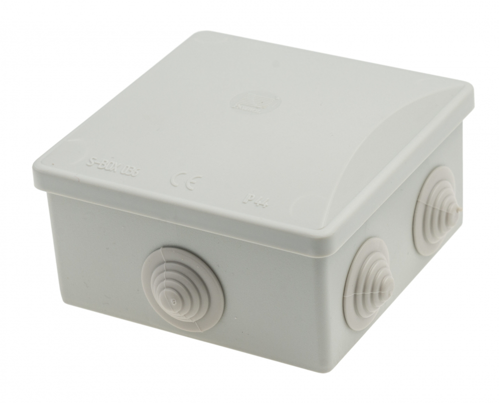 80 x 80 x 40 klik, 6 dławików(kwadrat), IP 44 - S-BOX 036 - PAWBOL