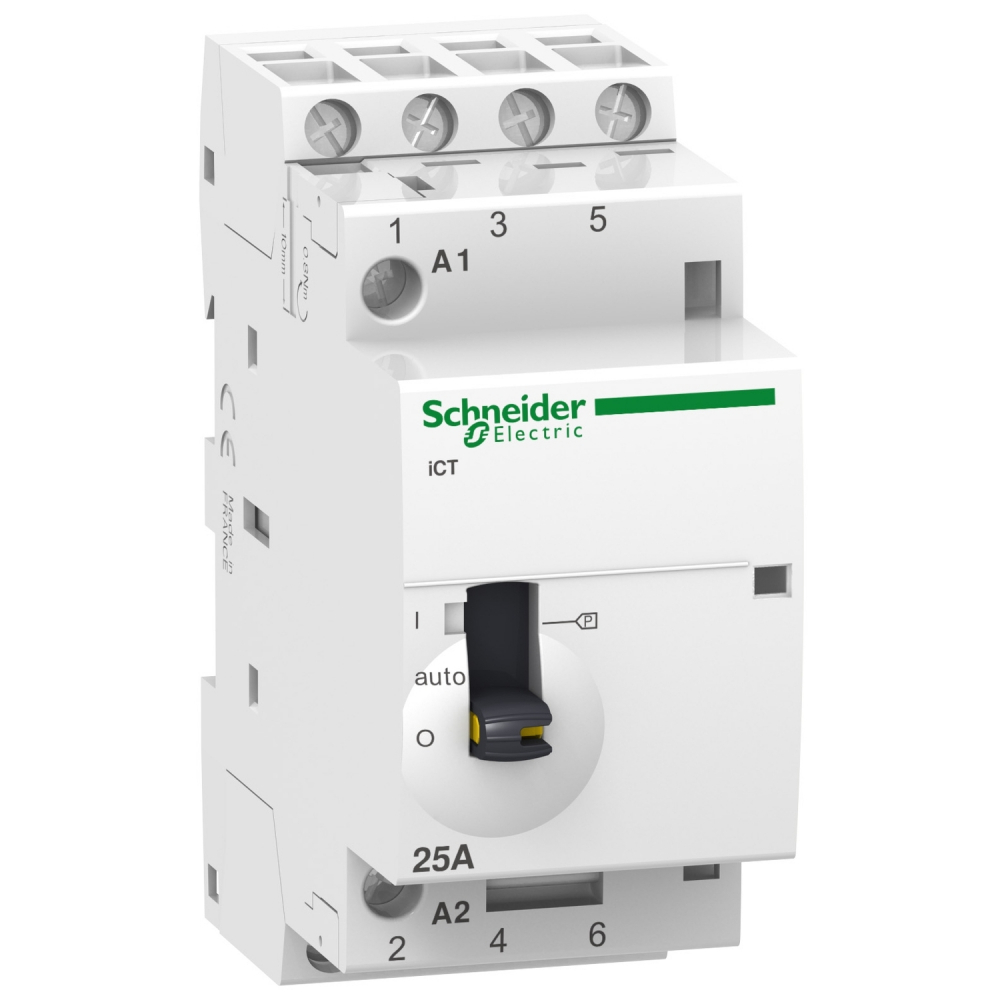 STYCZNIK MODUŁOWY 25A AC1 4 BIEGUNY 4NO STEROWANIE 230V AC - A9C21834 - SCHNEIDER ELECTRIC