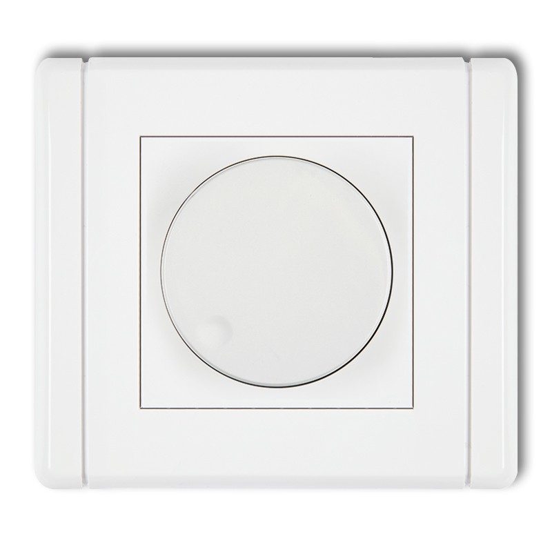 Elektroniczny regulator oświetlenia przyciskowo-obrotowy do lamp LED podtynkowy IP 20, 230V~ 50Hz; 40 - 400W FLEXI biały - FRO-2 - KARLIK