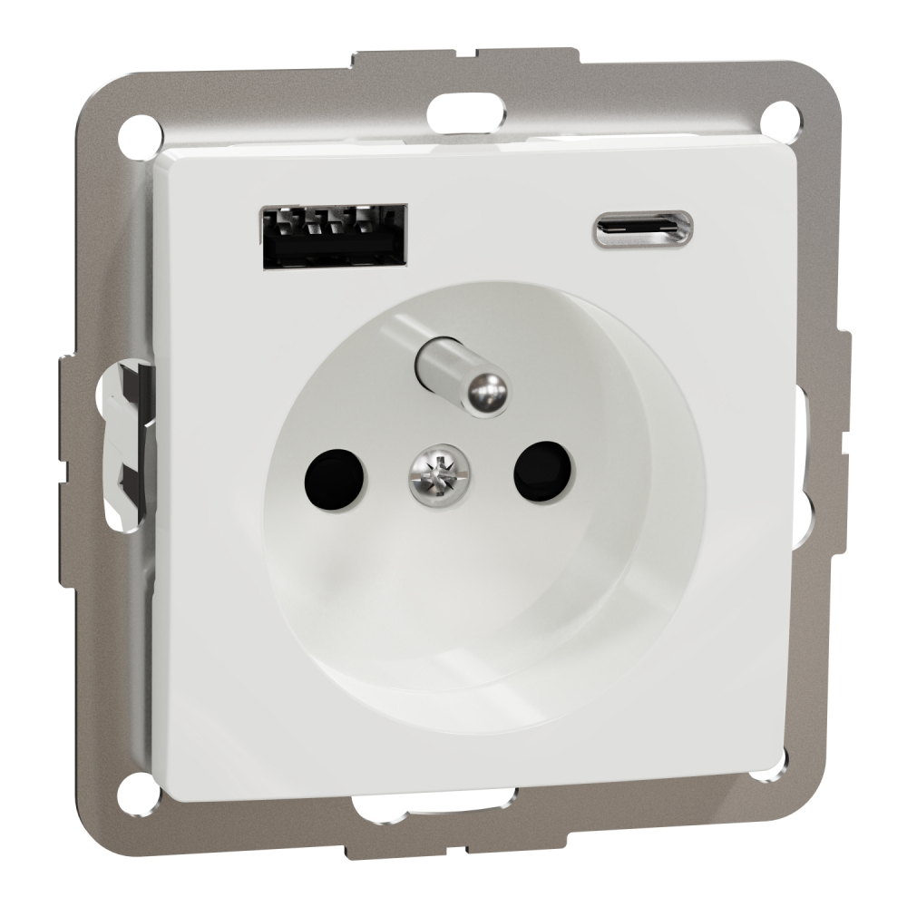 Gniazdo ładowarki USB 2P+PE - SDD111072 - SCHNEIDER ELECTRIC