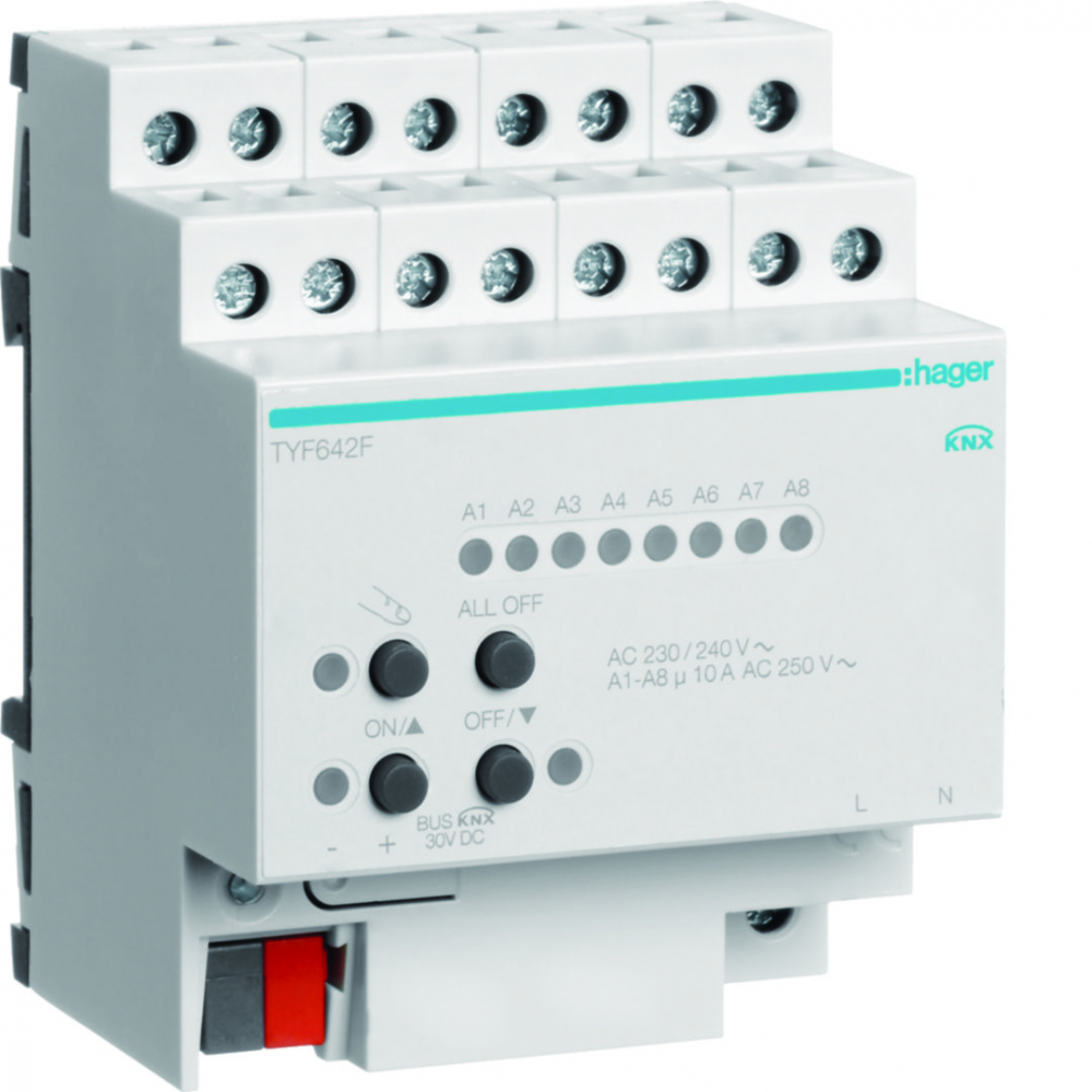 KNX system Sterownik fan-coil 2-krotny, 10A - TYF642F - HAGER