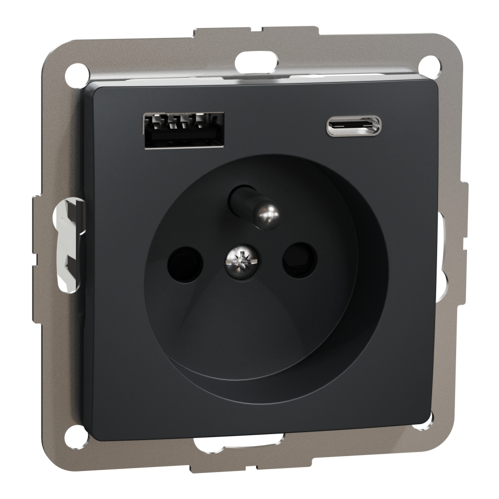 Gn.2P+PE z USB A+C 3A(z.bezgw.),cz.antr - SDD114072 - SCHNEIDER ELECTRIC