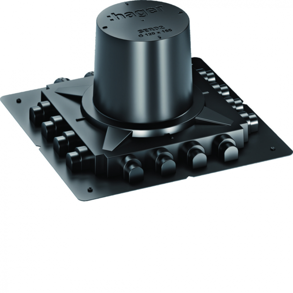tehalit.VE-EE System szalunkowy do p.instalacyjnej R02 wys 155mm tworzywo czarny - SER02 - HAGER