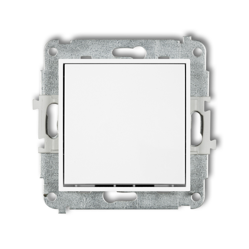 Mechanizm łącznika jednobiegunowego podtynkowy IP 20 / IP 44, 10AX 250V~ MINI biały mat - 25MWP-1 - KARLIK