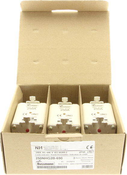 WKŁADKA NH2 250A 500V GL/GG PODWÓJNY WSKAŹNIK 250NHG2B - 250NHG2B - EATON