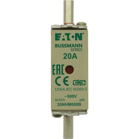 WKŁADKA NH000 20A 500V AM PODWÓJNY WSKAŹNIK 20NHM000B - 20NHM000B - EATON