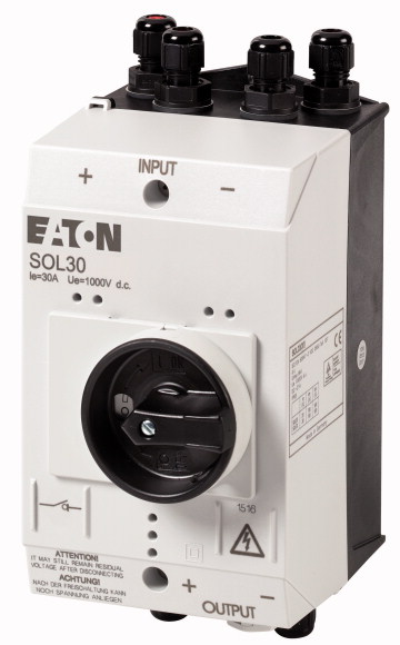 ROZŁĄCZNIK DC DO PV 30A, 2 STRINGI M12 SOL30/2MV - 120926 - EATON