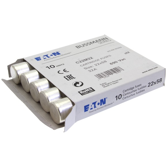 WKŁADKA CYLINDRYCZNA 22 X 58 MM 32A AM 690V AC C22M32 - C22M32 - EATON
