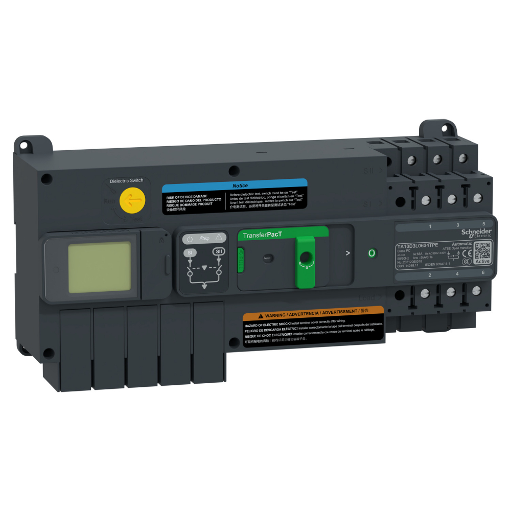 Ukł. przeł. zas. TA10, 63A 3P LCD - TA10D3L0634TPE - SCHNEIDER ELECTRIC