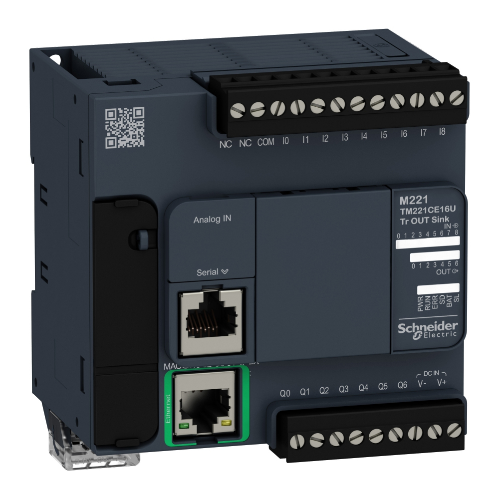 Sterownik PLC M221 16IO TR NPN ETH - TM221CE16U - SCHNEIDER ELECTRIC