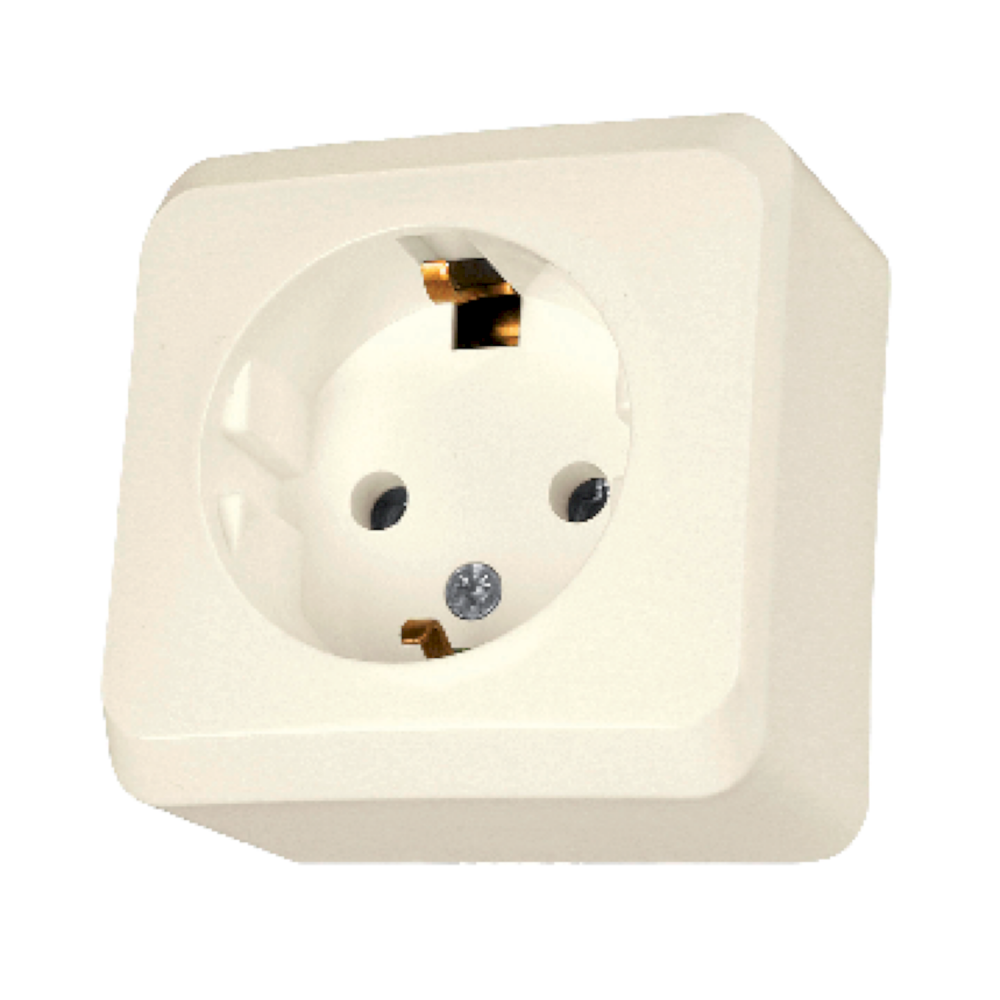 Gn. poj. z uziem. "schuko" beżowe Prima - WDE001180 - SCHNEIDER ELECTRIC