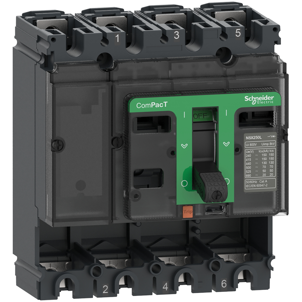 NSX160F 36kA AC 4P 160A - C16F4 - SCHNEIDER ELECTRIC