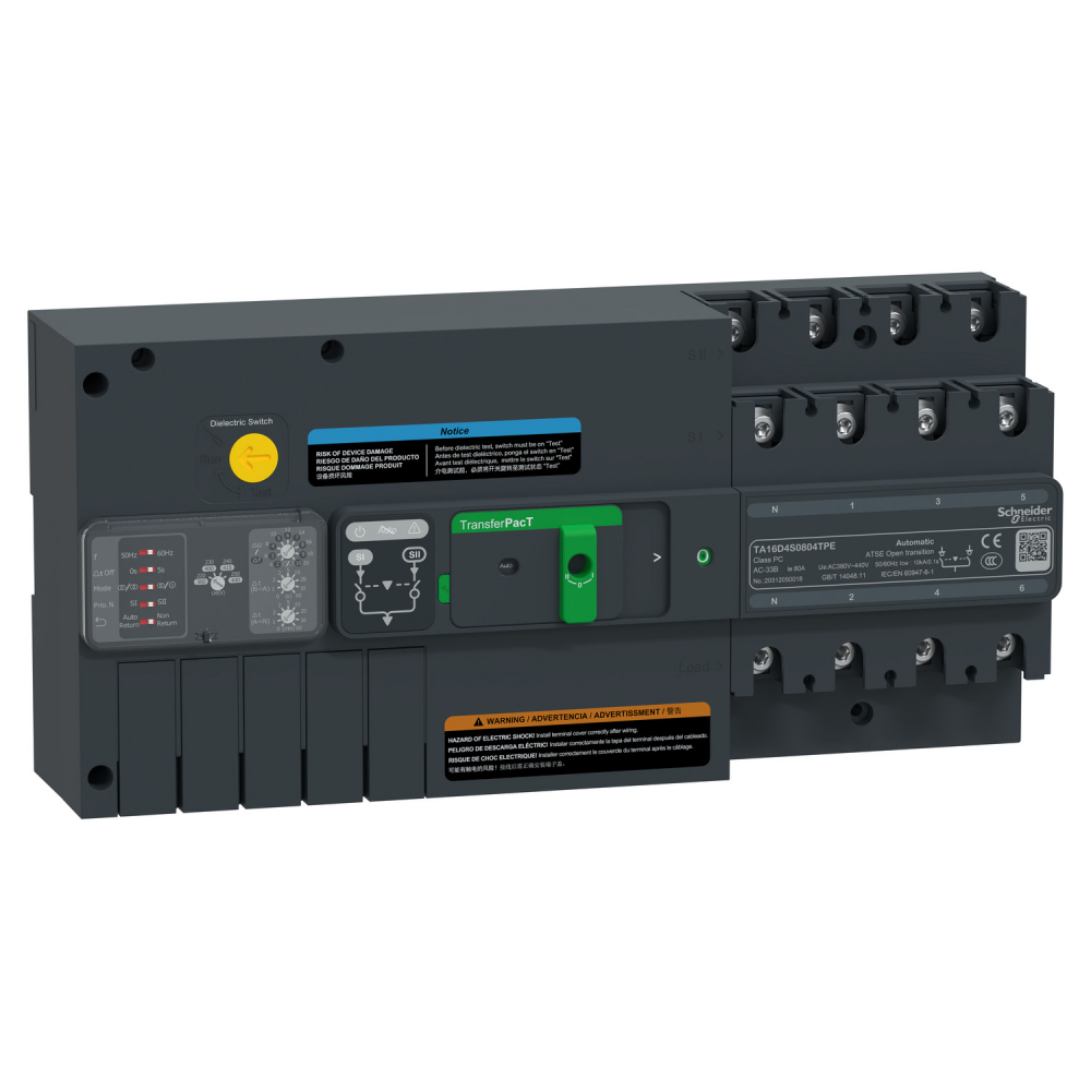 Ukł. przeł. zas. TA16, 80A 4P pokr. - TA16D4S0804TPE - SCHNEIDER ELECTRIC