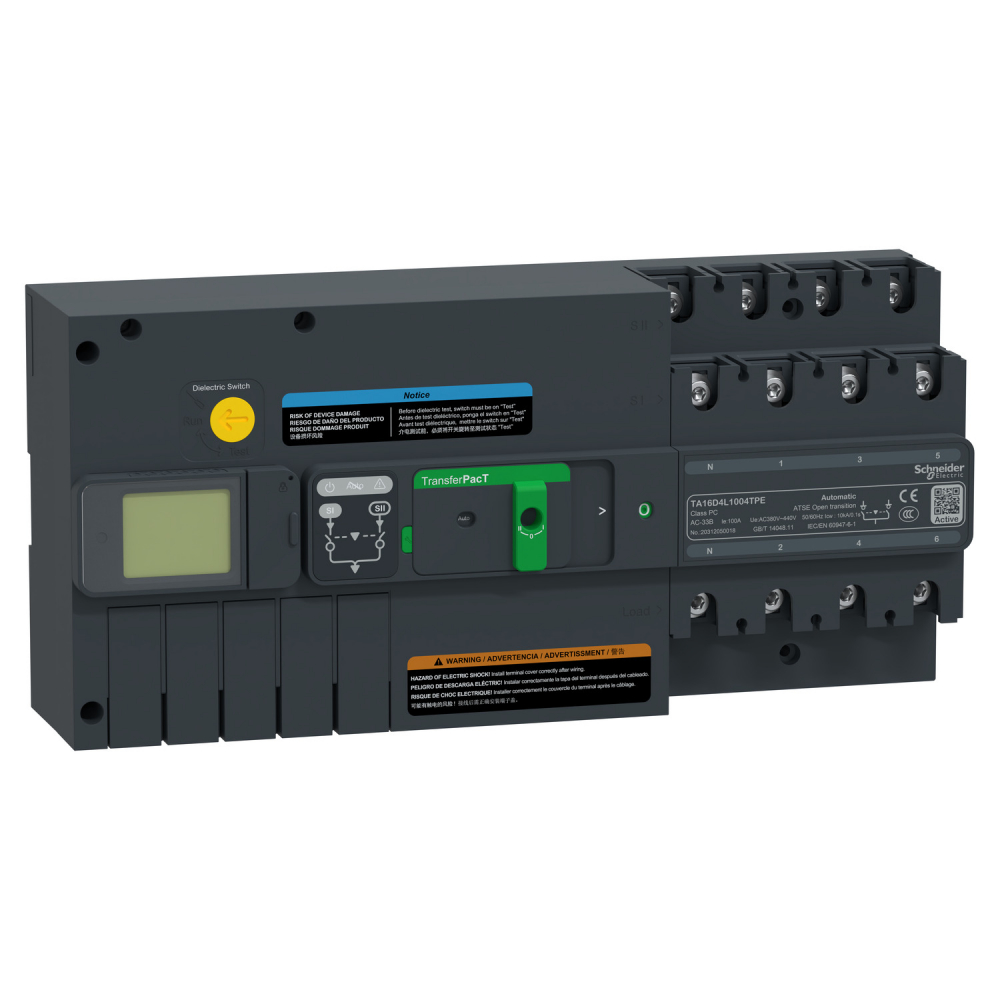 Ukł. przeł. zas. TA16, 100A 4P LCD - TA16D4L1004TPE - SCHNEIDER ELECTRIC
