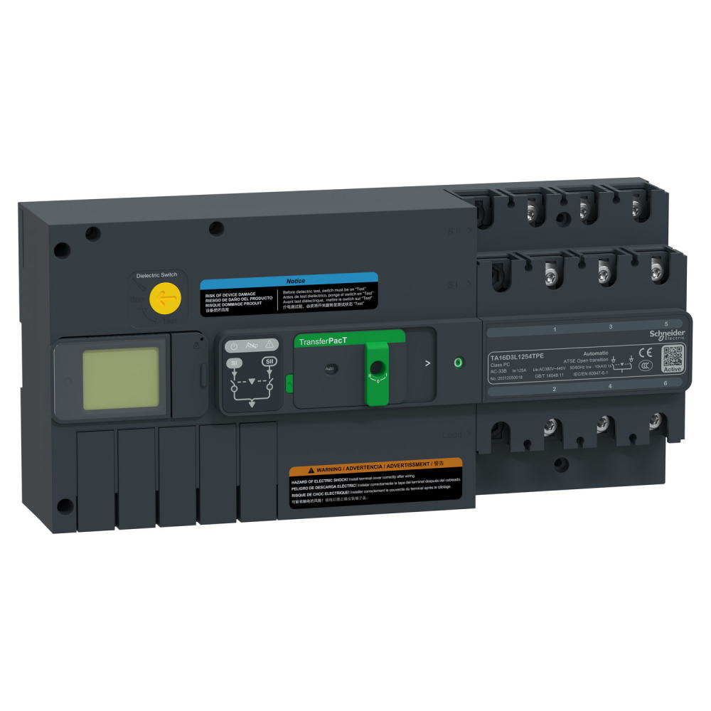Ukł. przeł. zas. TA16, 125A 3P LCD - TA16D3L1254TPE - SCHNEIDER ELECTRIC