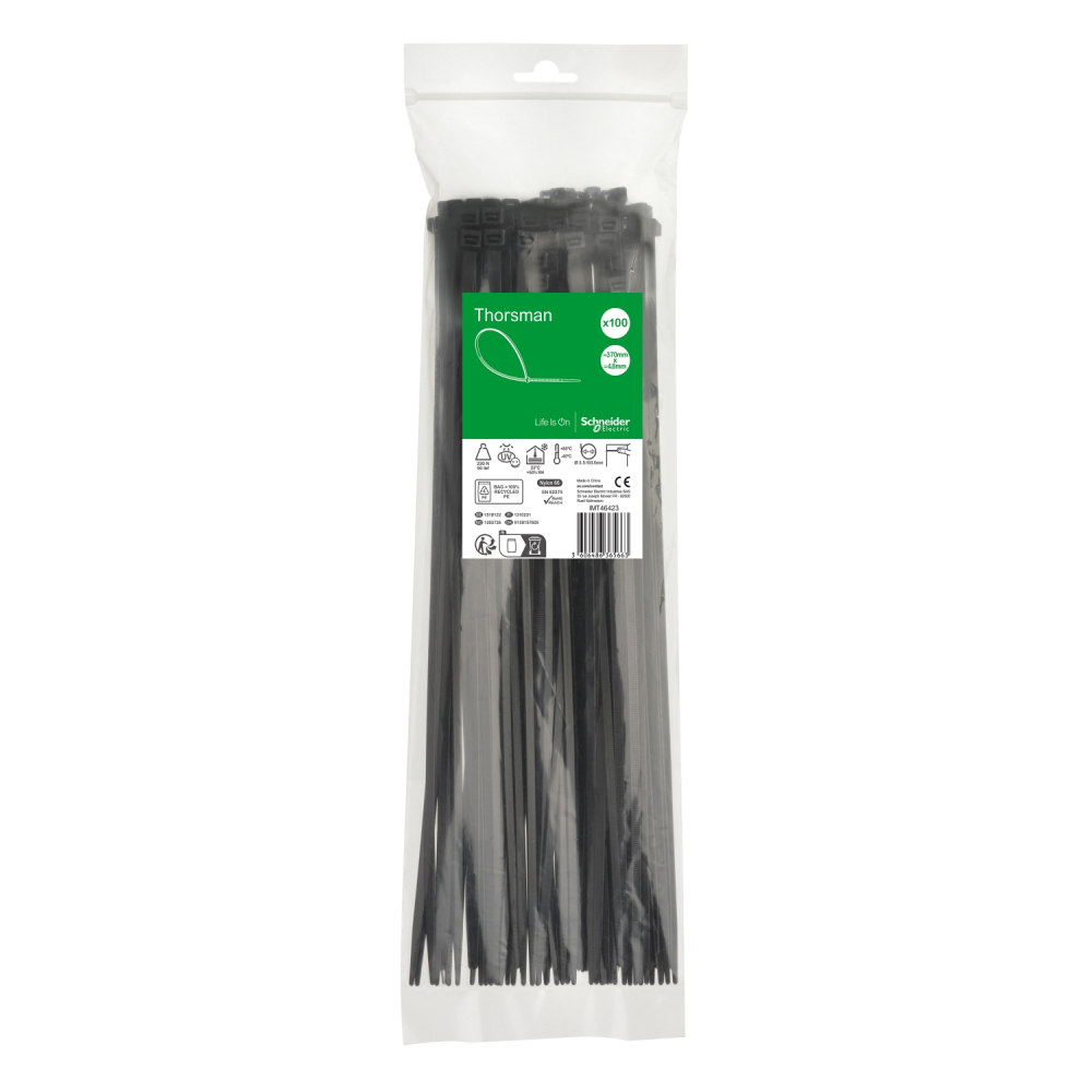 Opaska kabl. 370x4.8mm (100szt.) czarna - IMT46423 - SCHNEIDER ELECTRIC