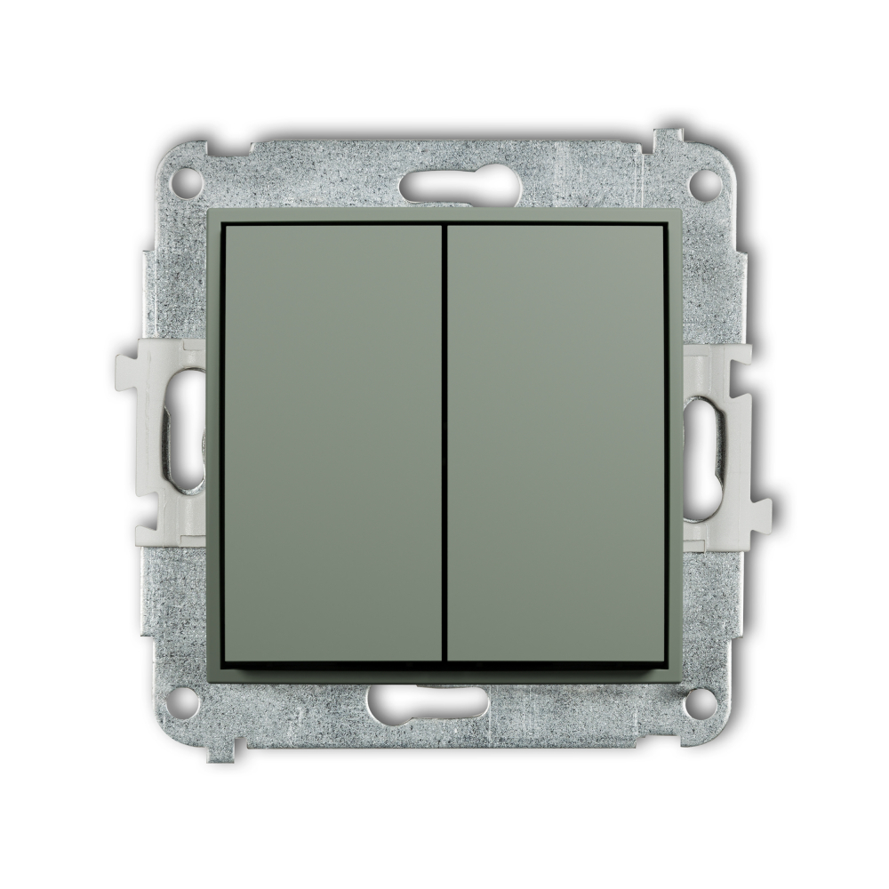 Mechanizm łącznika świecznikowego podtynkowy IP 20 / IP 44, 10AX 250V~ MINI szałwiowy - 61MWP-2 - KARLIK
