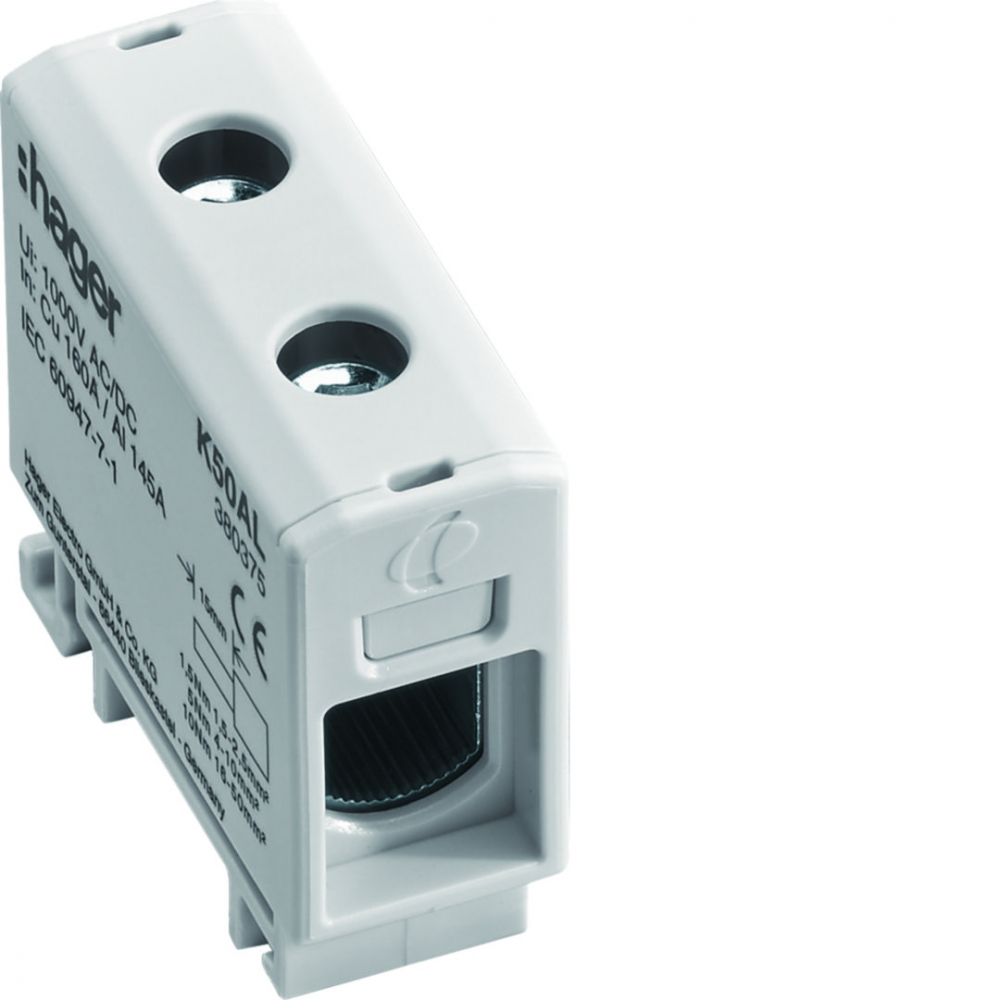Zacisk uniwersalny Al/Cu fazowy 50mm2 - K50AL - HAGER