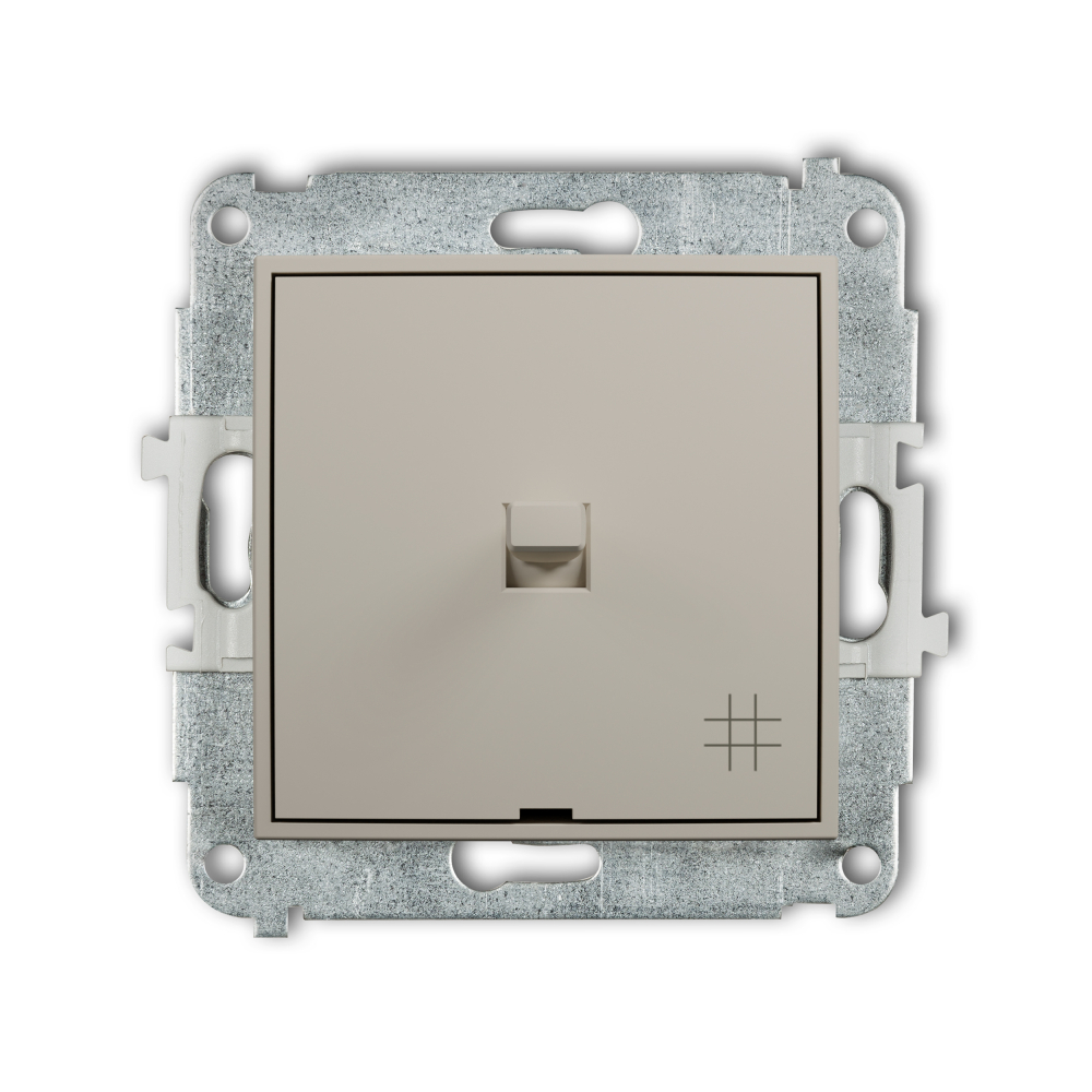 Mechanizm łącznika krzyżowego w stylu amerykańskim podtynkowy IP 20, 10AX 250V~ ICON taupe - 60IWPUS-6 - KARLIK