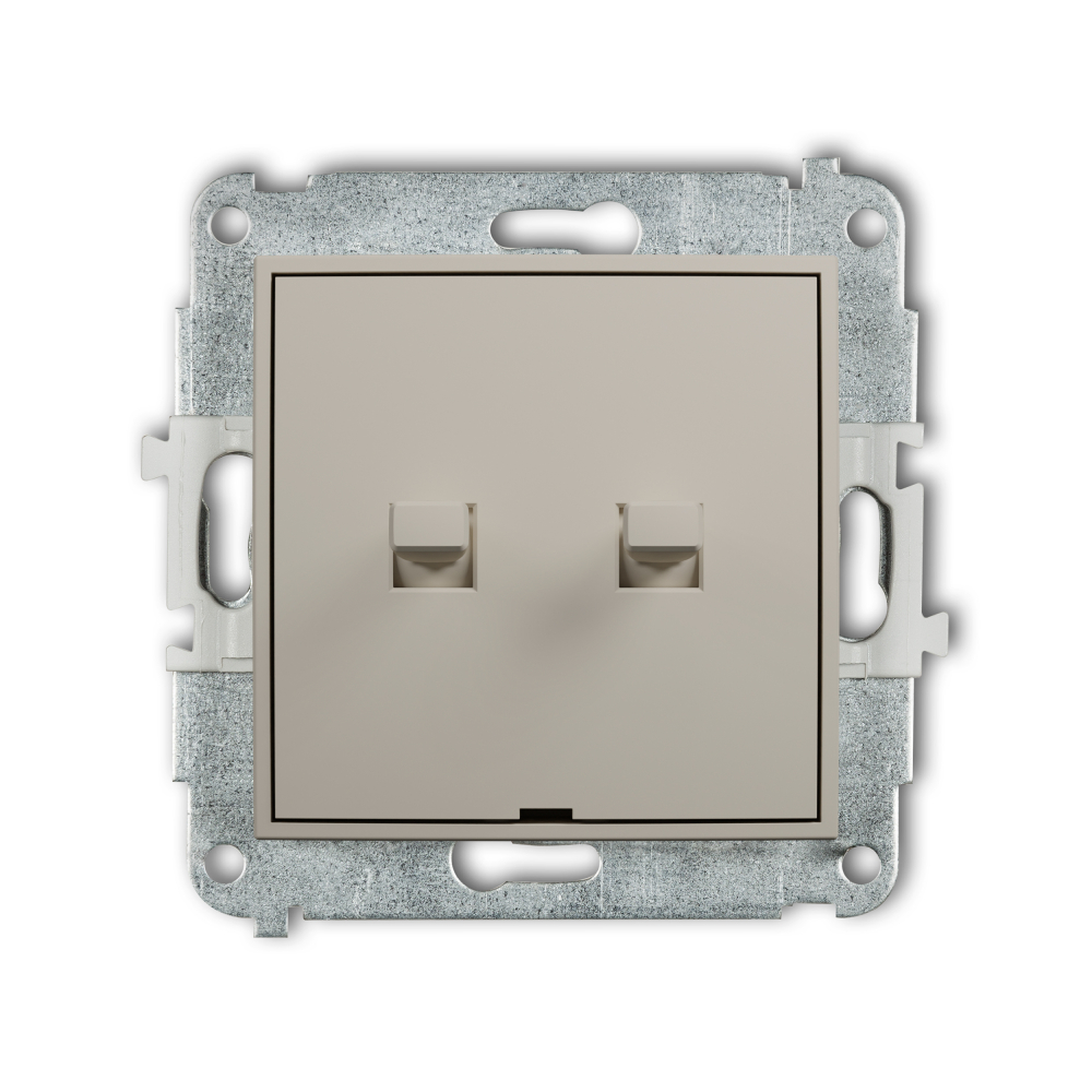 Mechanizm łącznika świecznikowego w stylu amerykańskim podtynkowy IP 20, 10AX 250V~ ICON taupe - 60IWPUS-2 - KARLIK